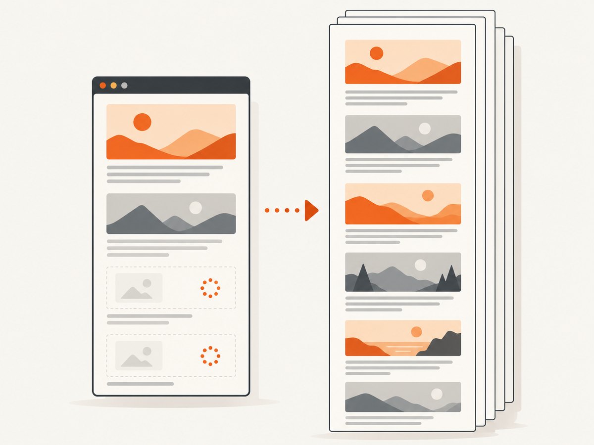 Viewport capture and full-page PDF rendering produce different layouts and pagination.