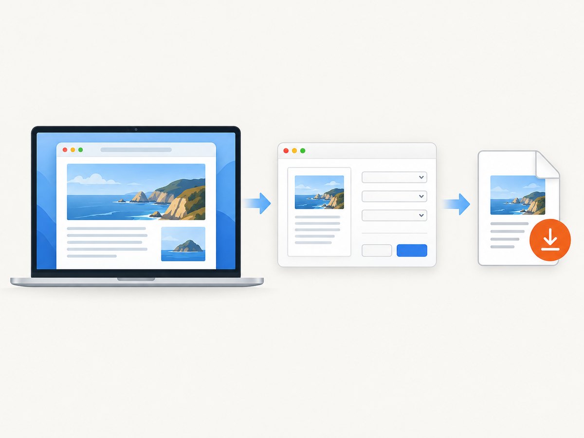 Safari’s Mac workflow sends the webpage through the system print dialog to Save as PDF.