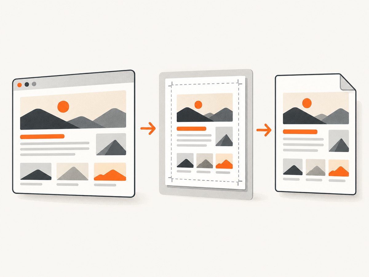 The browser renders a print view, which you inspect before saving as a PDF.