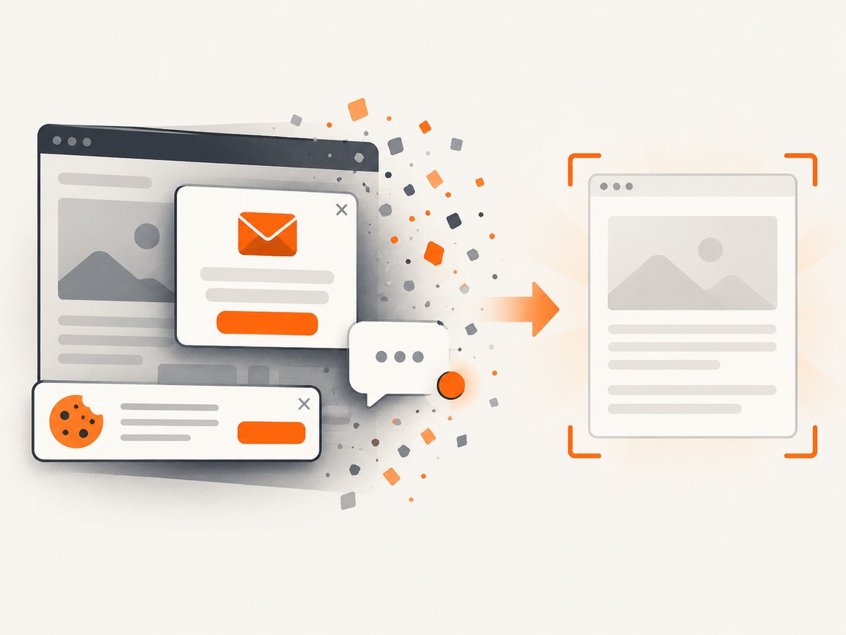Automated capture can remove page clutter before producing the final document.