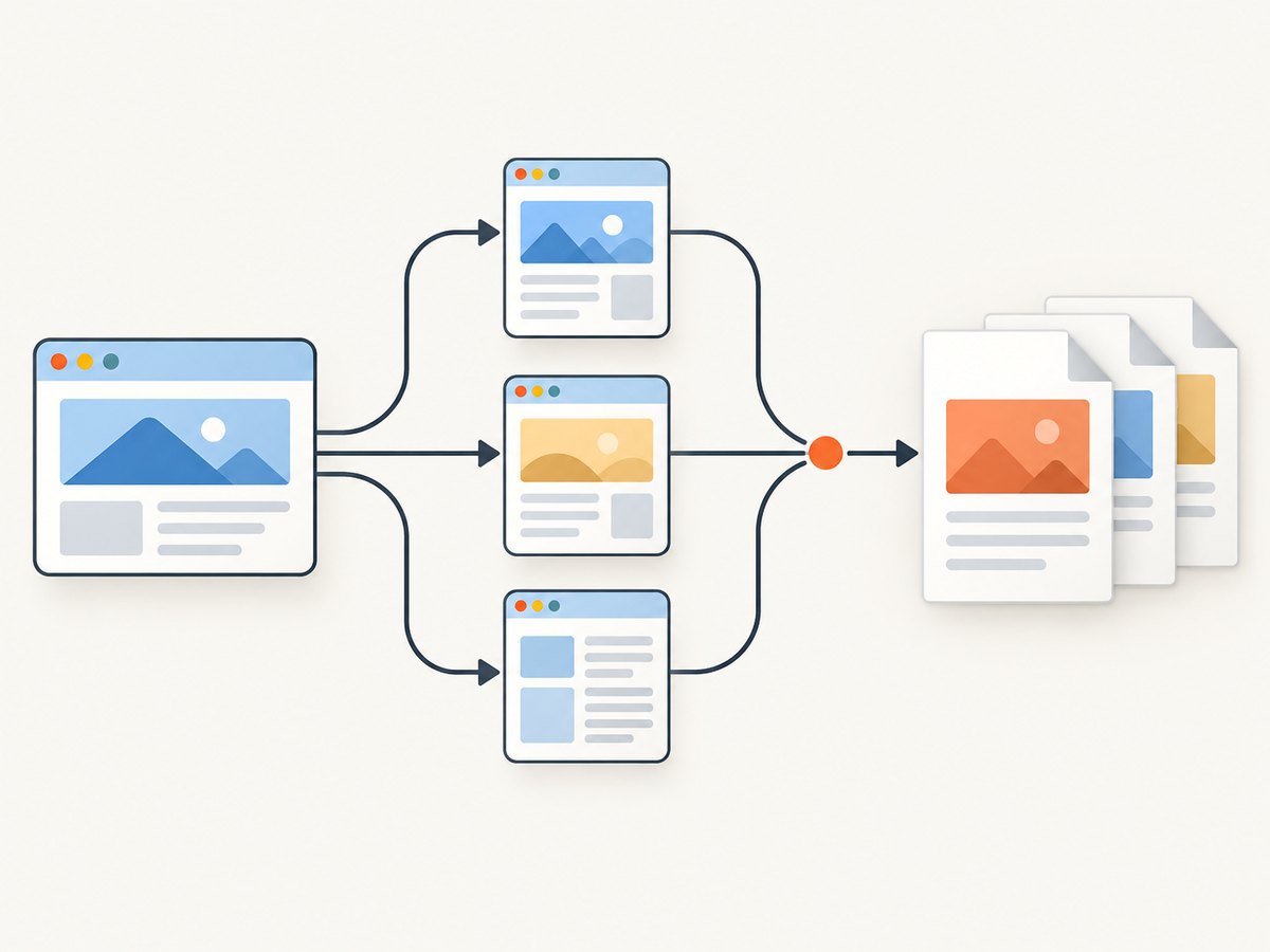 A bounded URL scope keeps a bulk conversion predictable and prevents unrelated pages from entering the archive.