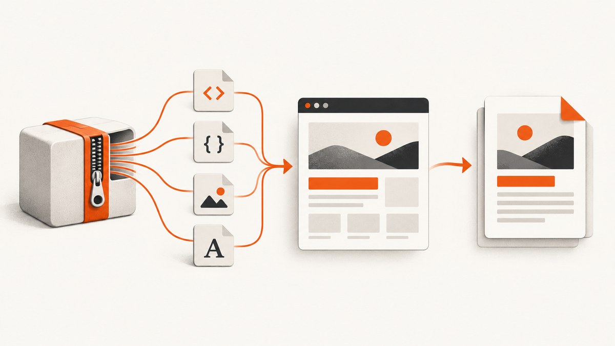How to Convert a ZIP of HTML Files to PDF