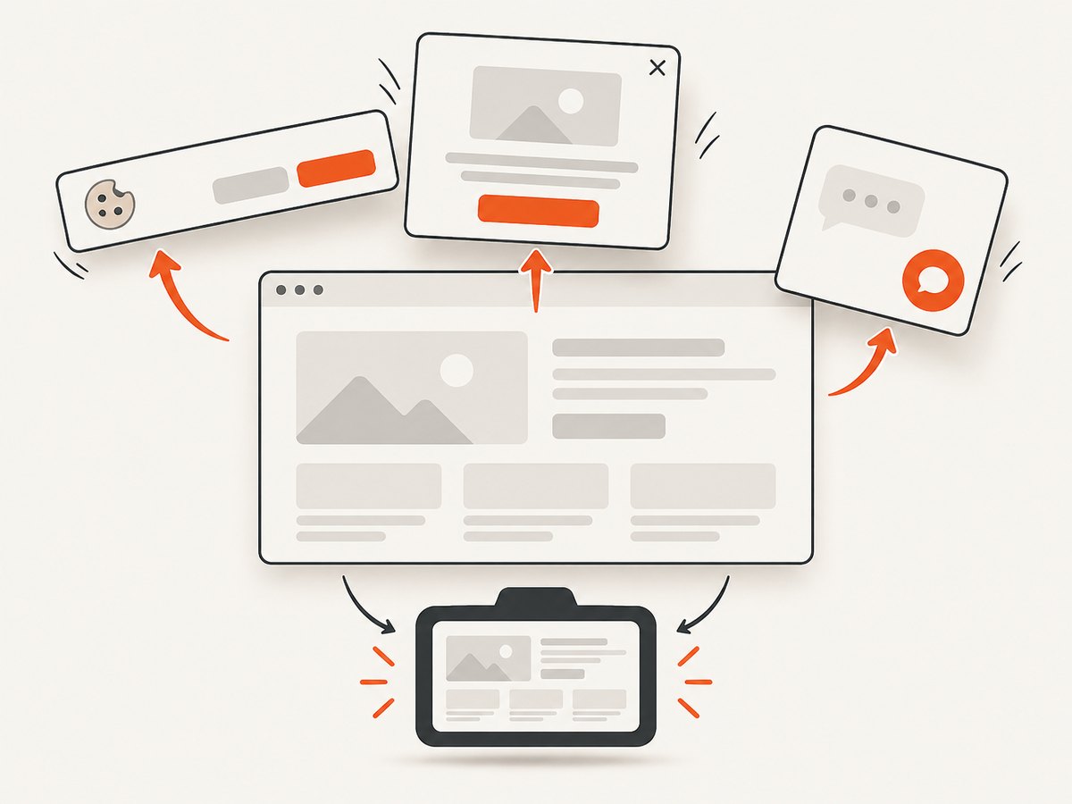 A screenshot service can handle page cleanup before capture so crawler infrastructure does not need to manage browser overlays.