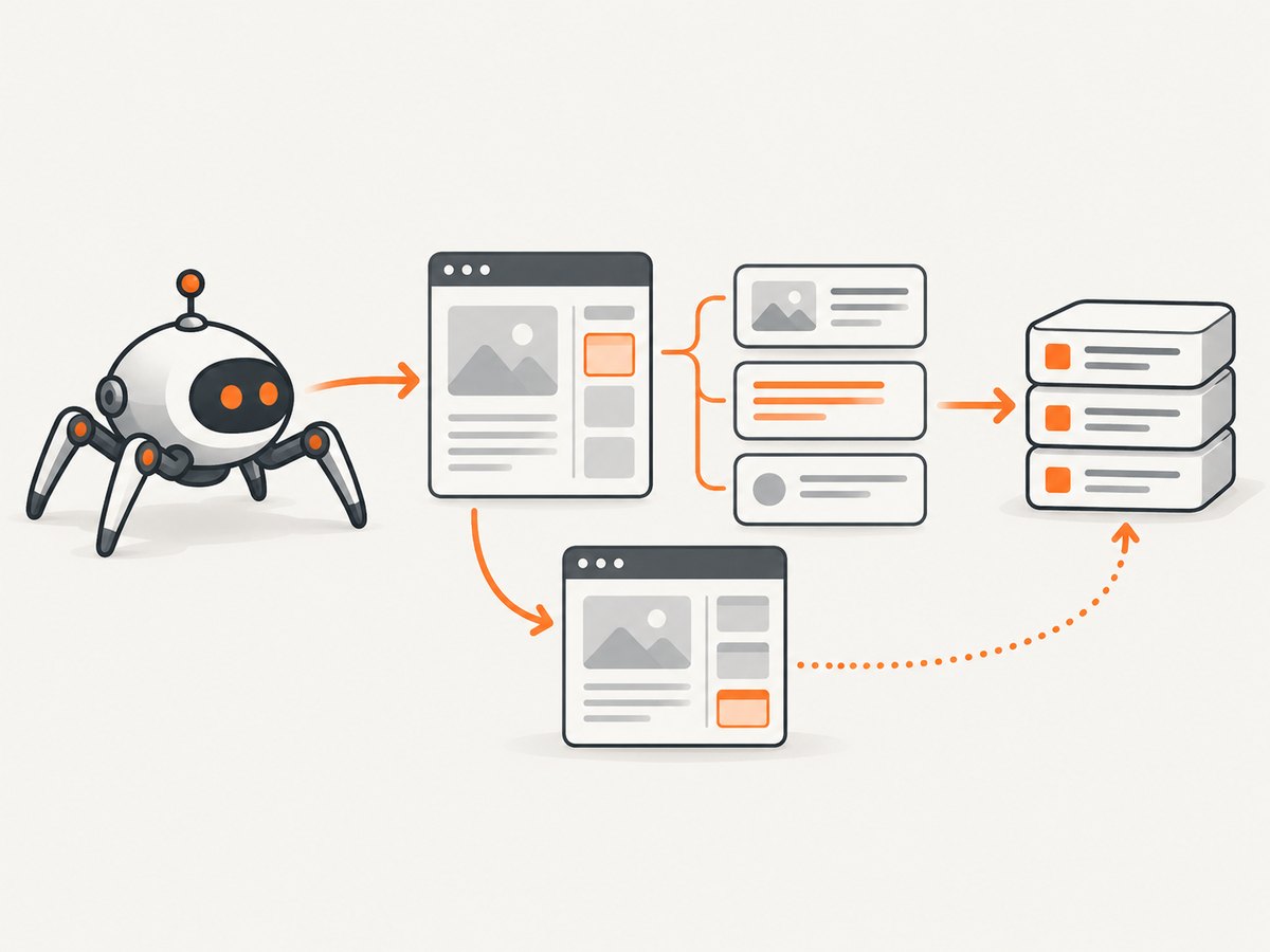 A Scrapy spider parses a response, yields records, and can follow a relevant pagination link.