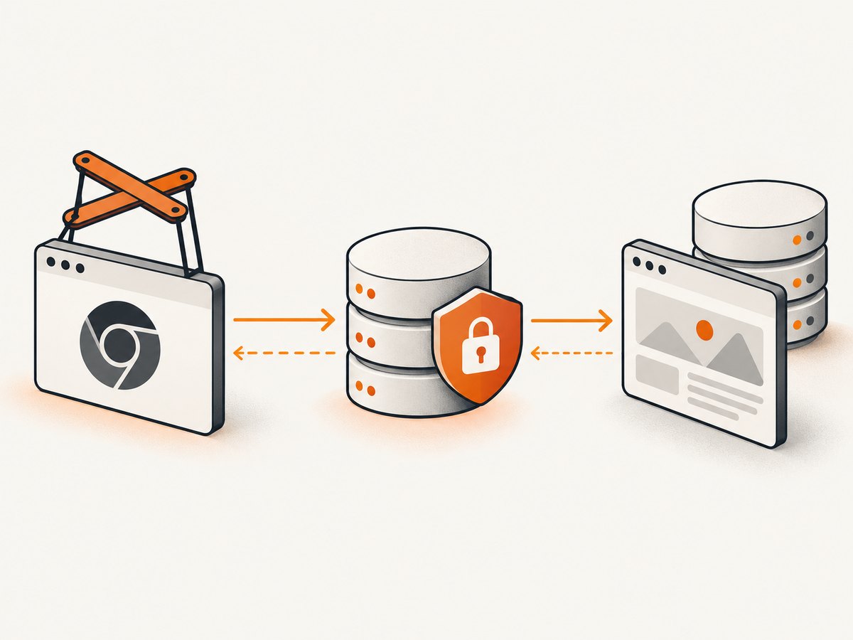 Puppeteer sends Chromium traffic through the proxy endpoint, then authenticates the proxy connection separately.