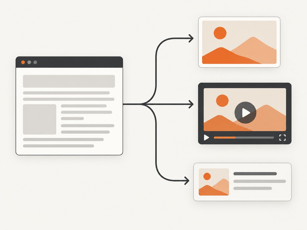 The three meanings of an HTML thumbnail use different mechanisms.