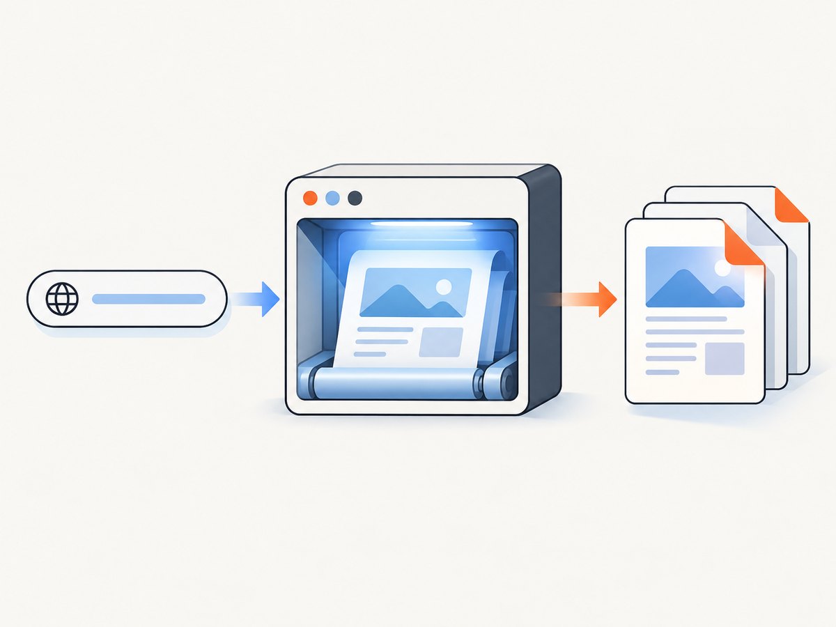 The HTML-to-PDF pipeline: load, render, paginate, and write the PDF.