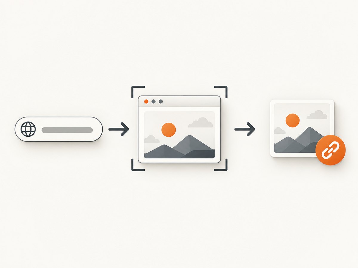 A screenshot link combines capture, upload, and access control.