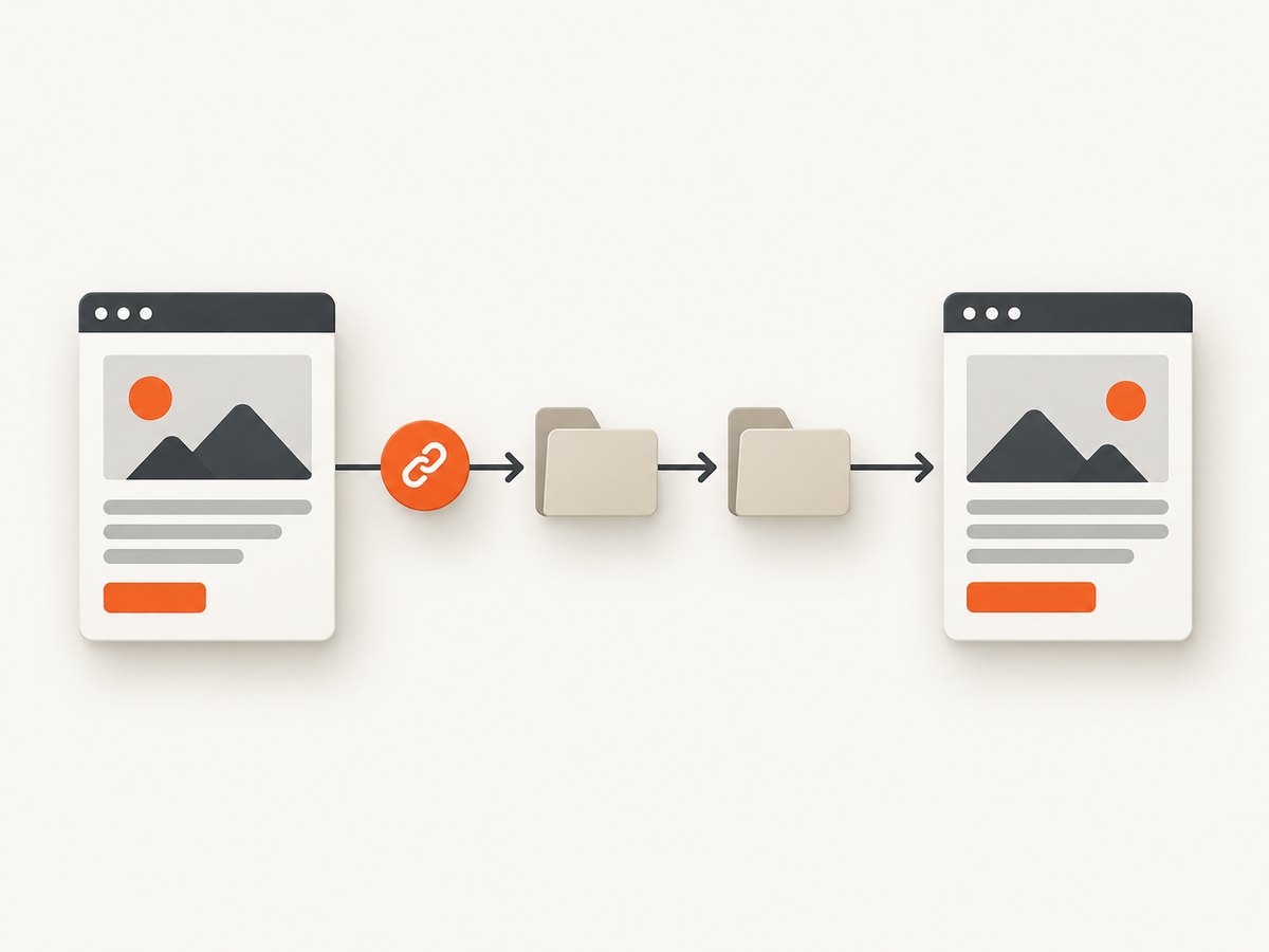 A subpage is a separate HTML document reached through an anchor path.