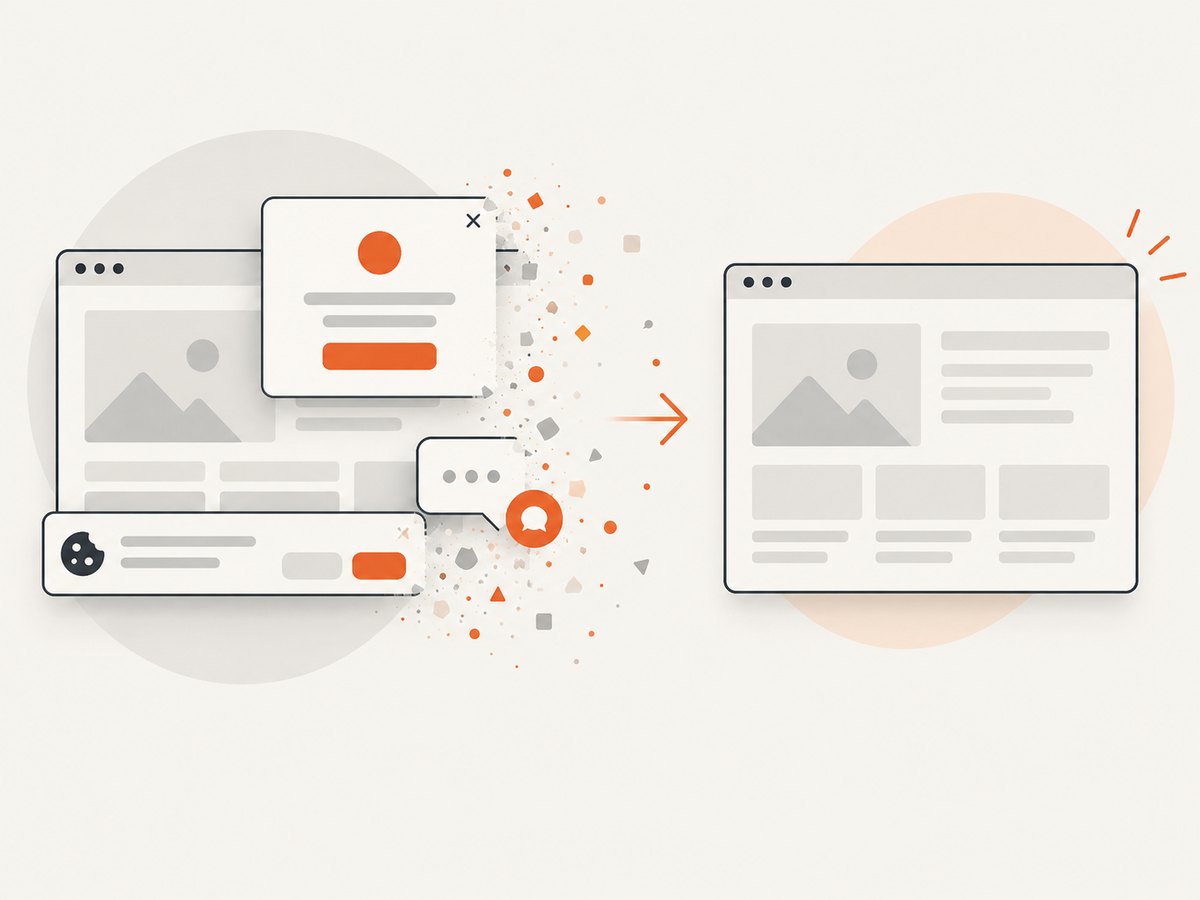 Removing overlays before capture keeps the share image focused on the page.