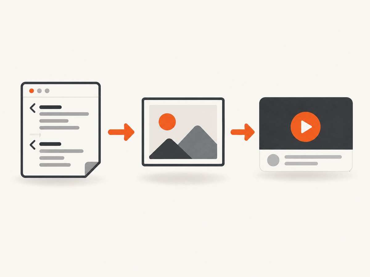 A repeatable workflow can render the same thumbnail template into an upload-ready image.