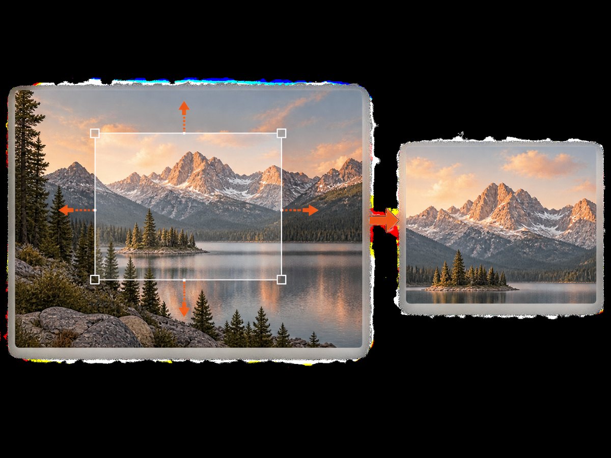 A crop is a rectangle defined by its top-left and bottom-right pixel coordinates.