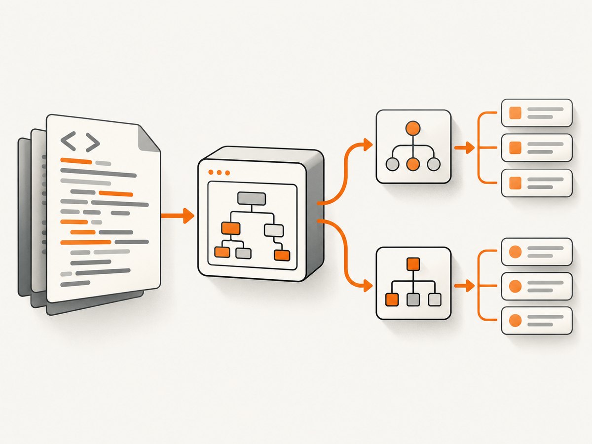 A parser turns supplied HTML into a queryable document tree.