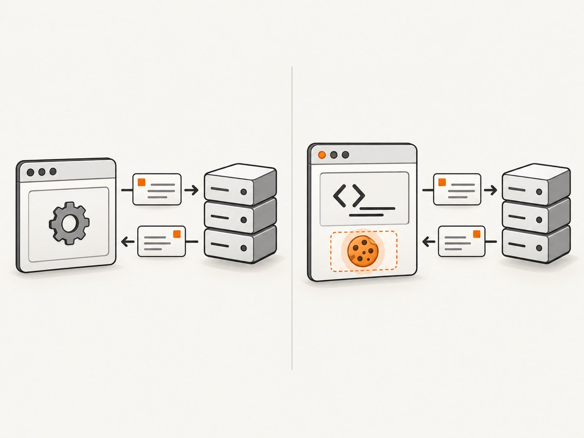 curl handles HTTP cookies, but does not run JavaScript that may create cookies in a browser.