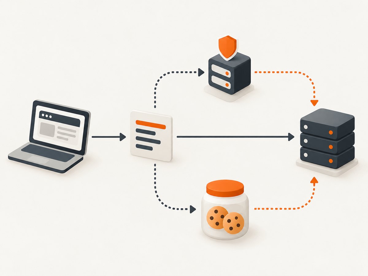 Headers, cookie state, and proxy routing are separate parts of a cURL request.