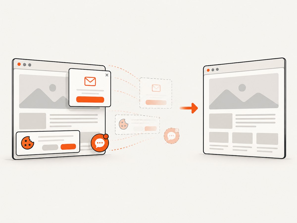 A clean capture removes obstructing overlays before saving the rendered page.