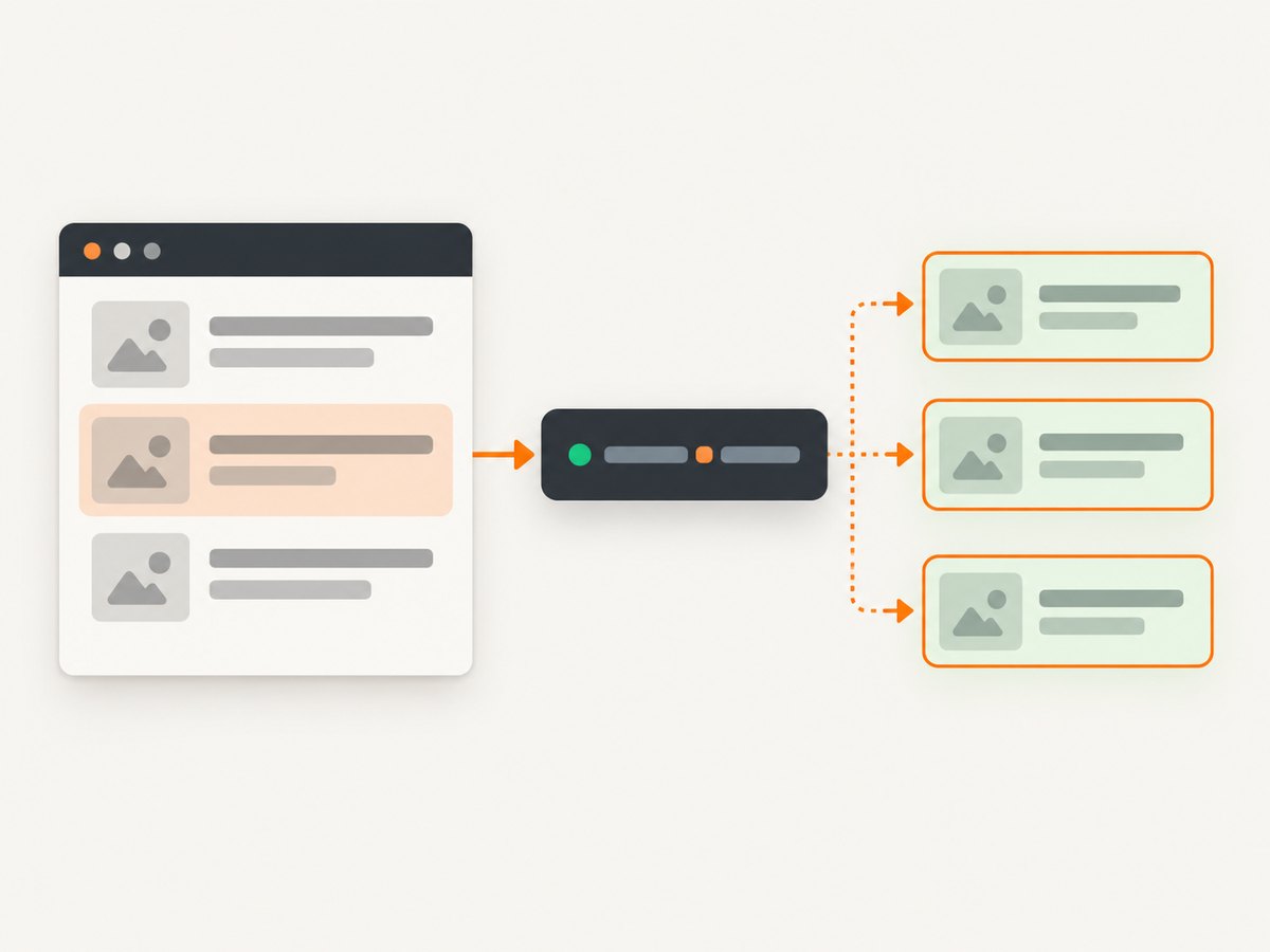 A CSS query narrows a page to the list elements the test should inspect.