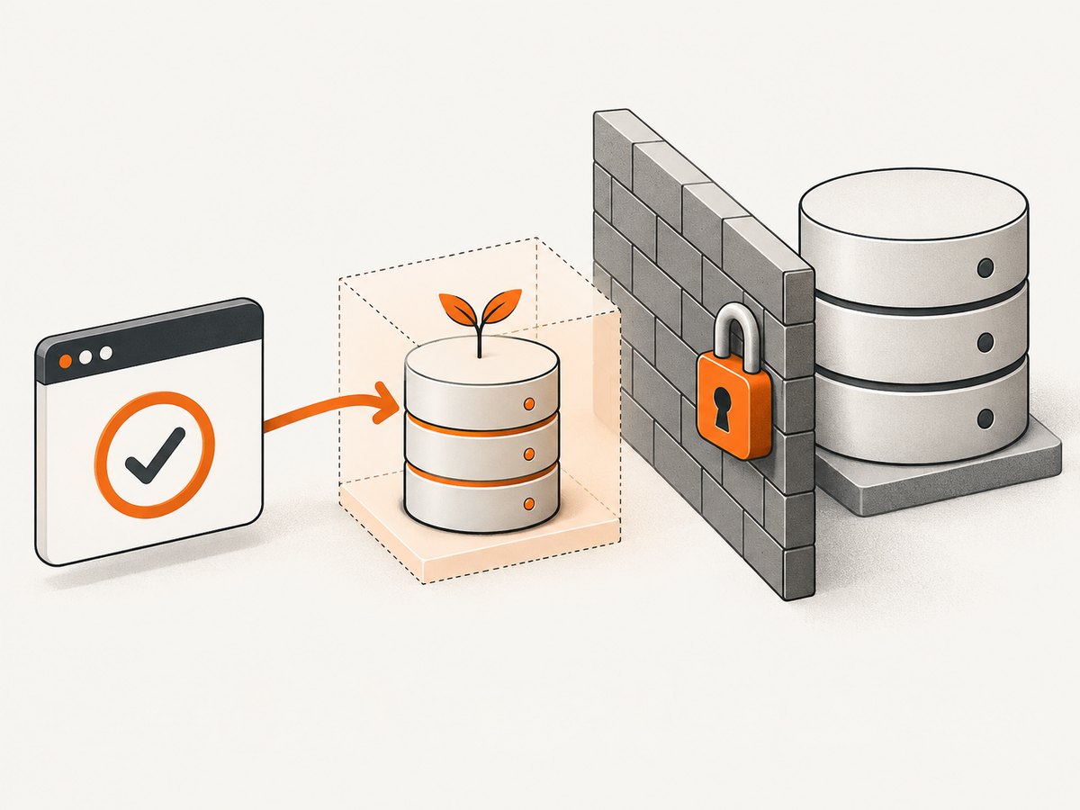 Keep routine Cypress runs in an isolated environment with resettable test data.