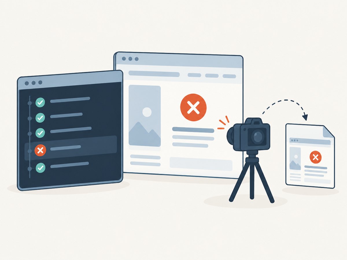 Cypress captures a runner-context screenshot automatically when a test fails in run mode.