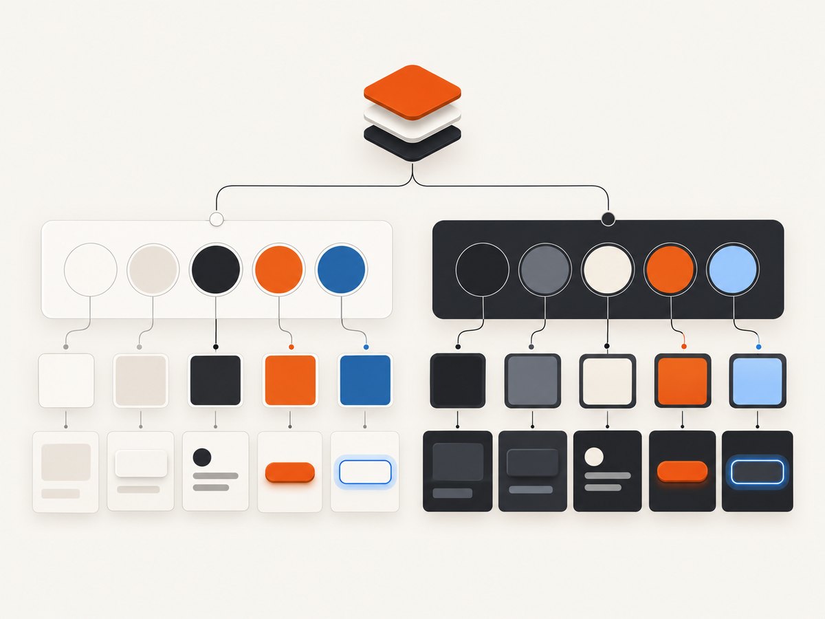Role-based tokens let each component adapt without changing what it means.