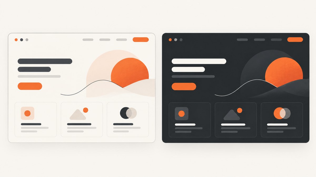 Dark and Light Mode Website Design Examples