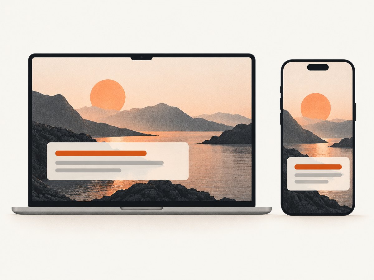 Check text over imagery again after responsive crops change the background beneath it.
