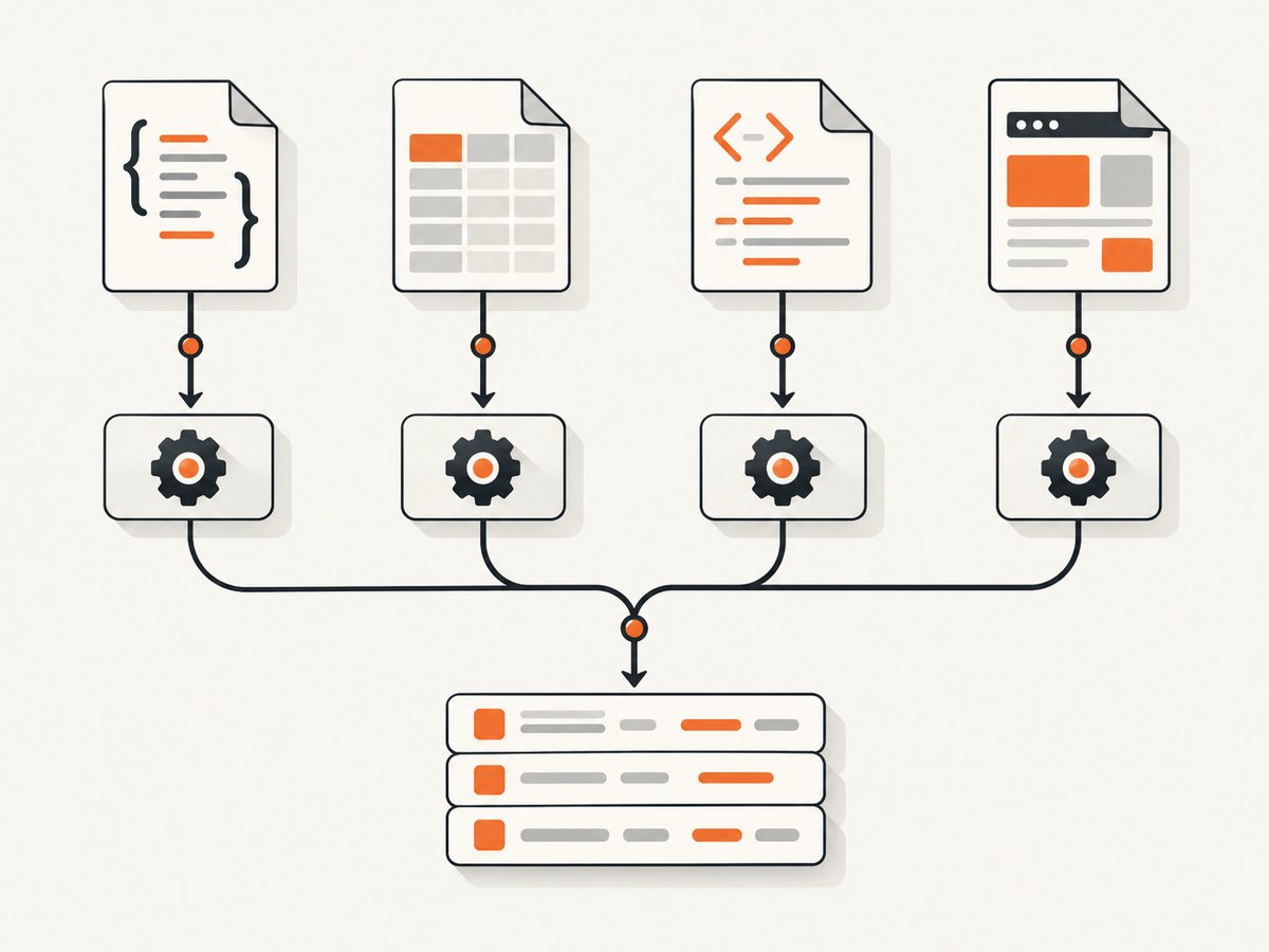 Choose the parser that matches the source format before mapping fields.