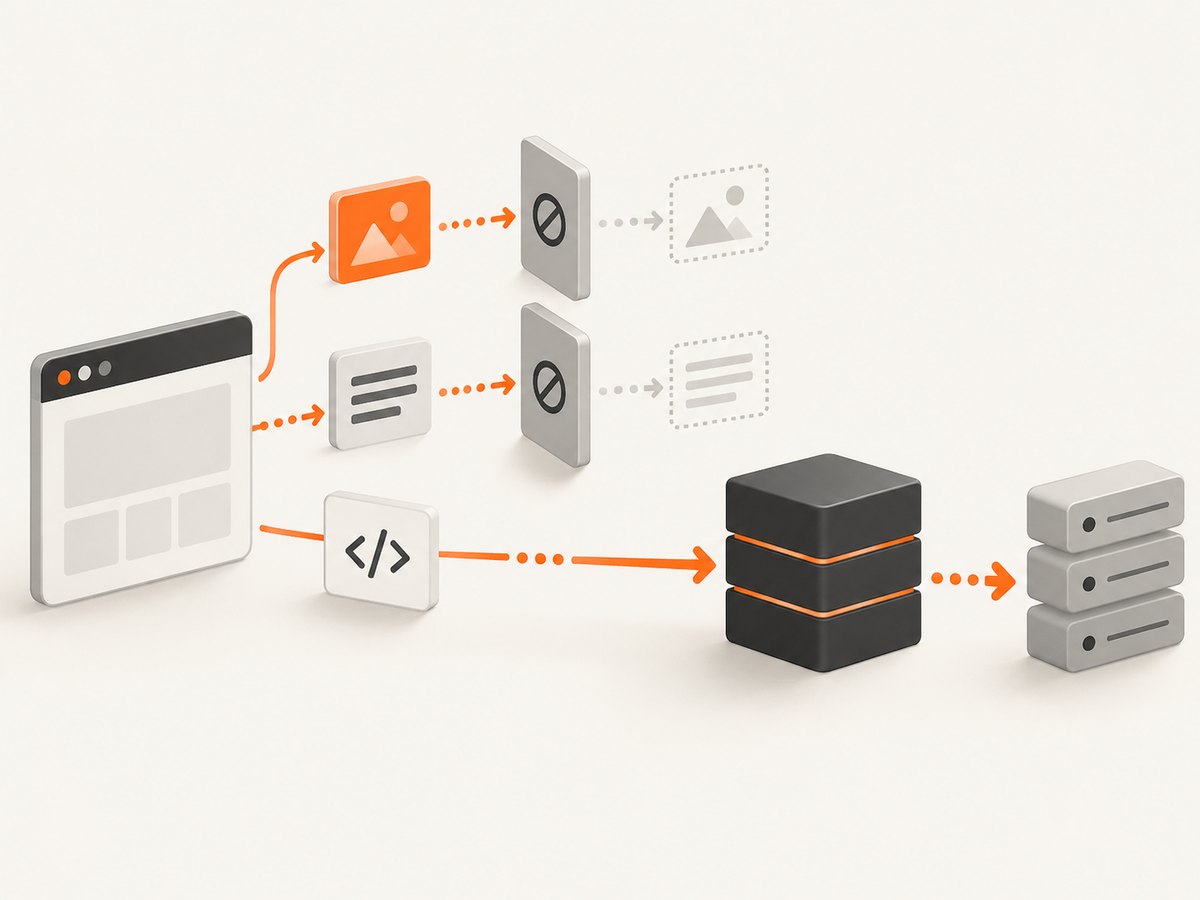 Optional asset stubbing reduces traffic when images and stylesheets are not needed for the workflow.