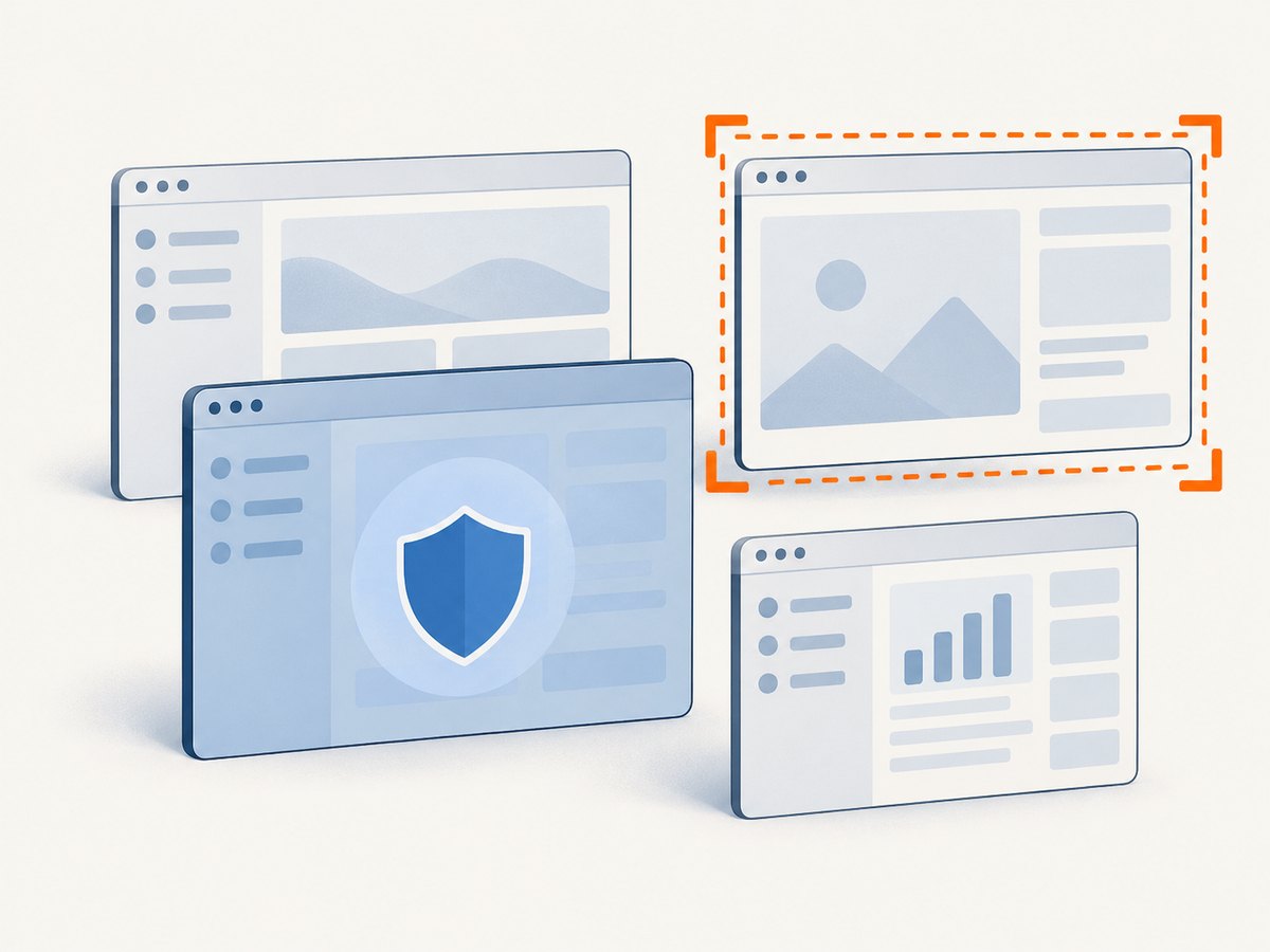 Content protection applies to each BrowserWindow individually, so enable it on every window that can show sensitive content.