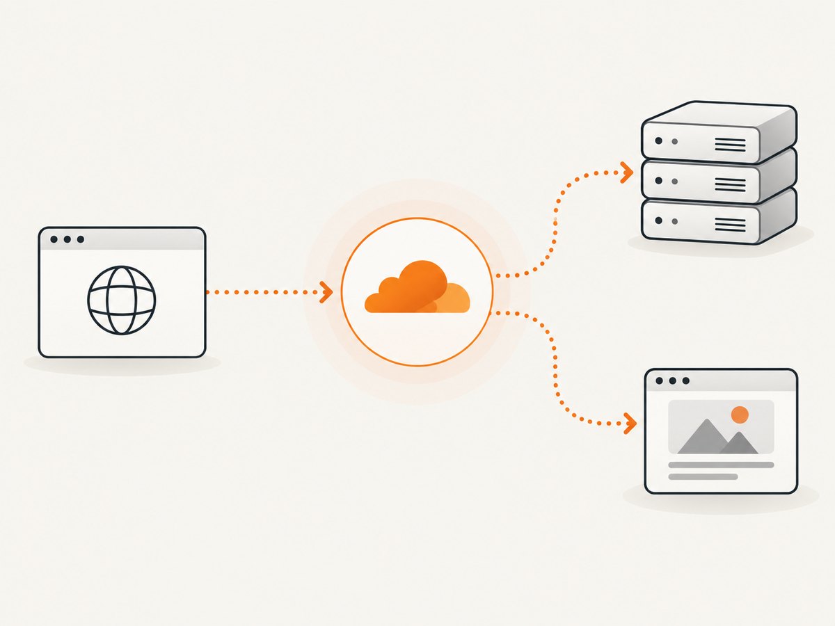 Cloudflare commonly proxies traffic to an origin, while Pages can serve a deployed frontend directly.