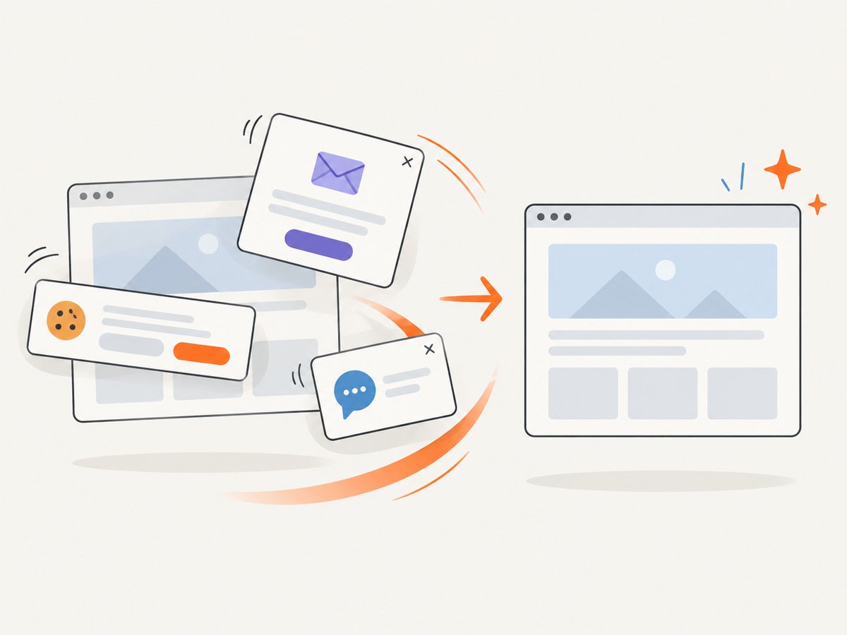 A hosted capture flow can remove common overlays before producing the screenshot.