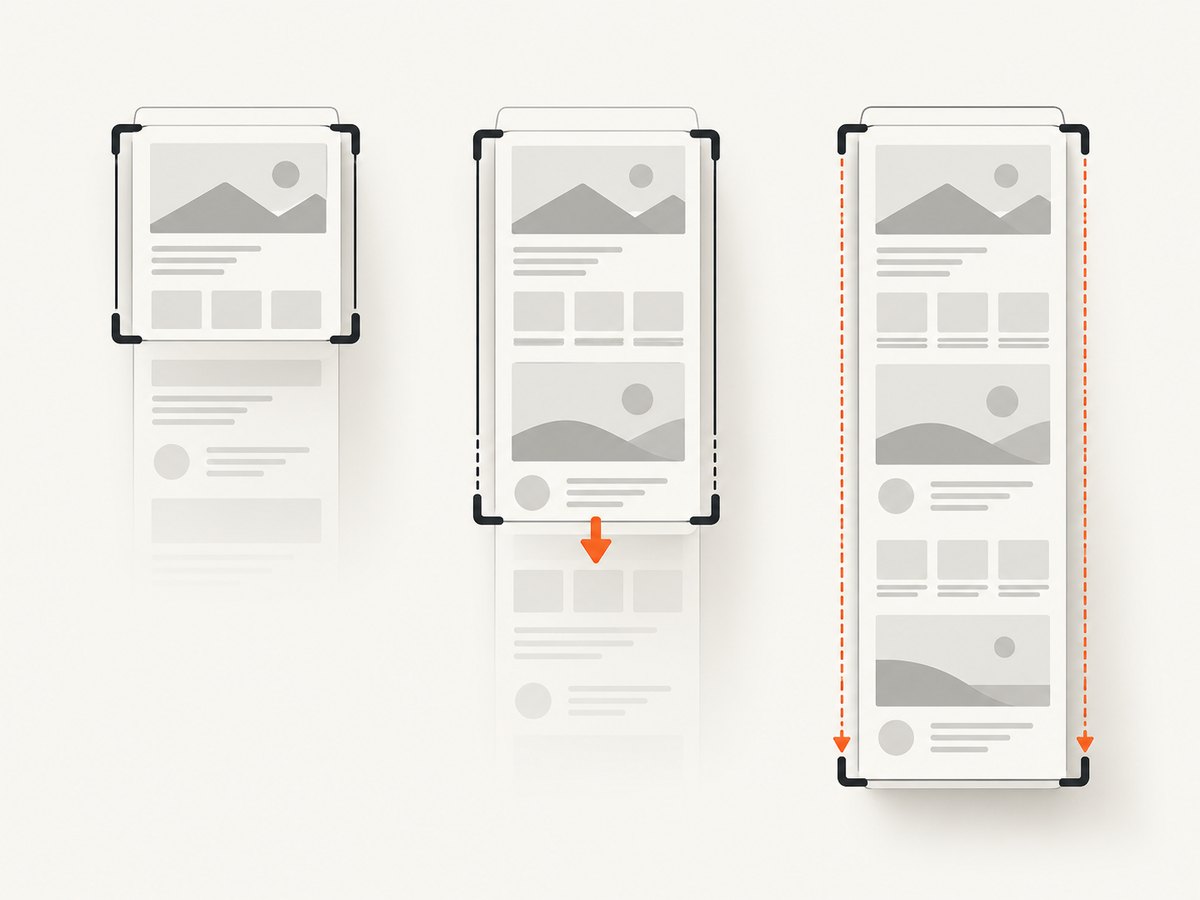 Use scrollWidth and scrollHeight when the capture must include overflow content.