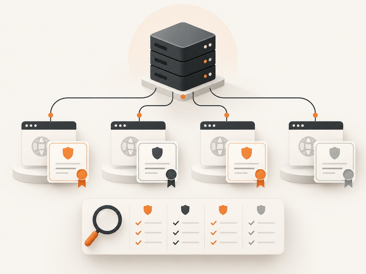 Each hostname can present a different certificate, so check the names clients actually use.