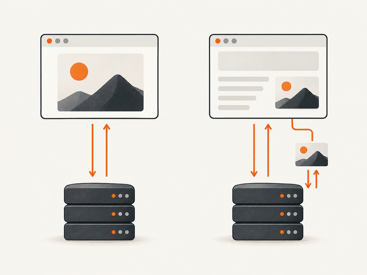 Use direct navigation when the image is the main resource, and a response listener when a page loads it as a subresource.