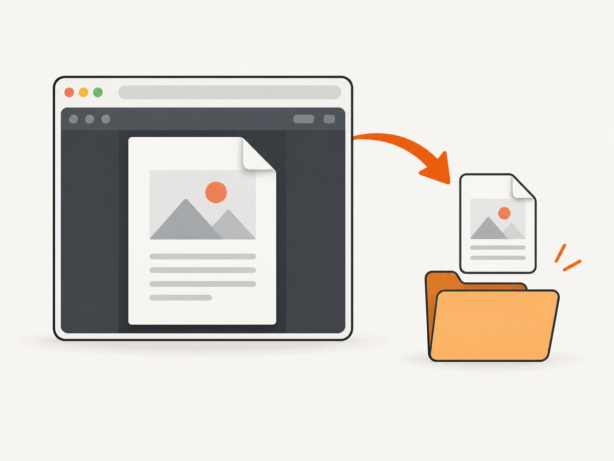 When a browser opens a file inline, the viewer or Save link as command can still create a local copy.