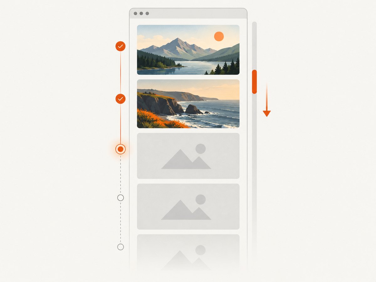 Lazy-loaded images may need scrolling or site-specific interaction before their final URLs appear.