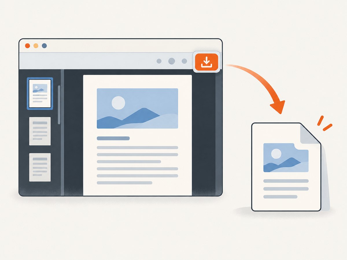 Start with the viewer’s own save control; a visible preview does not always expose the source file.
