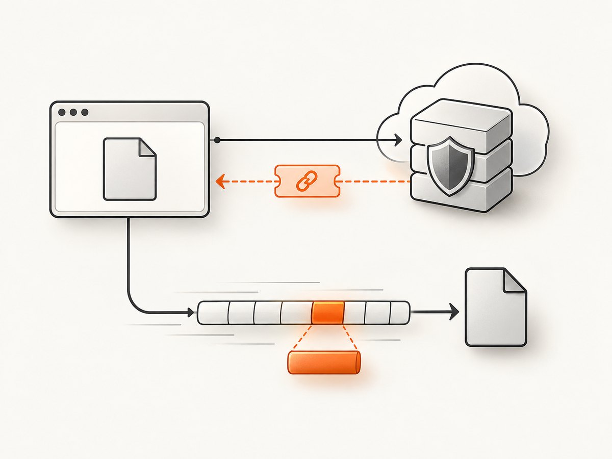 Browser downloads avoid the Graph CORS preflight by fetching the temporary URL directly.