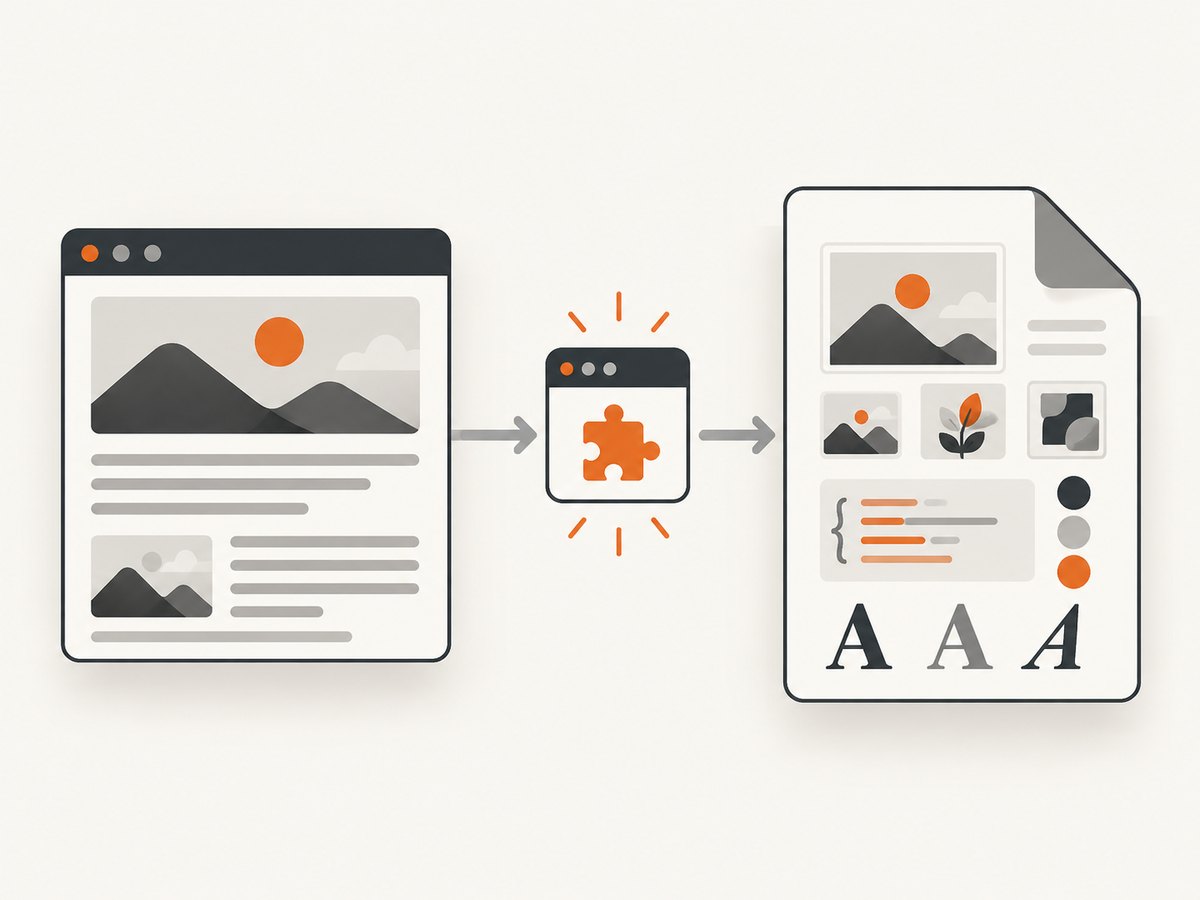SingleFile gathers the loaded page and its resources into one HTML file.