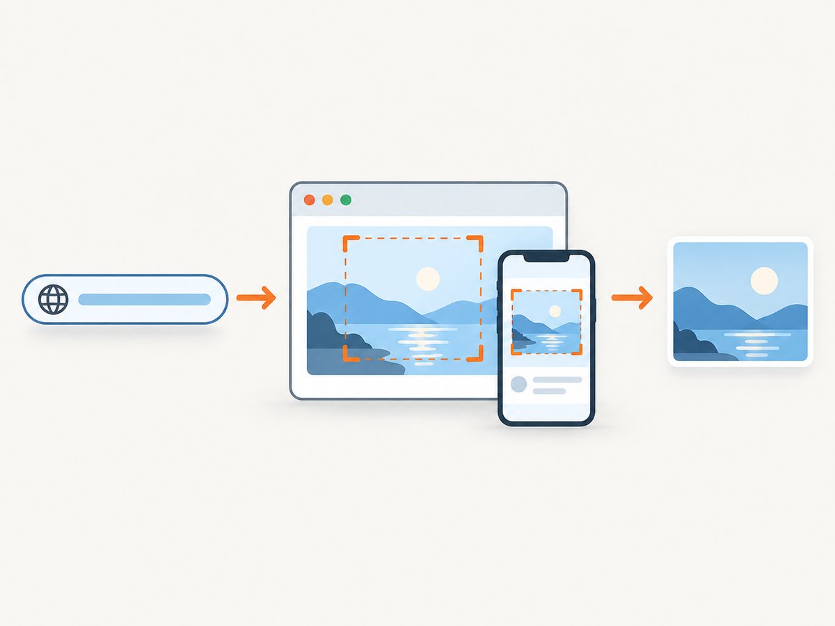 A webpage can be captured at the viewport or as a longer page and then cropped to the section you need.