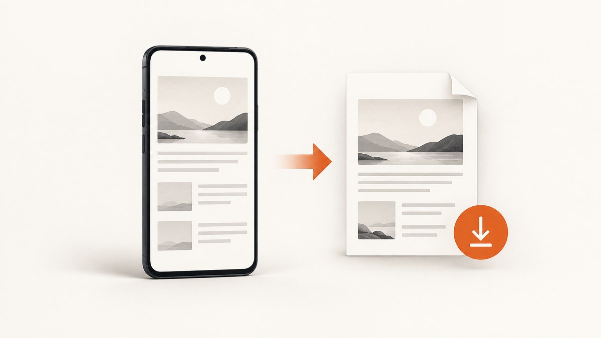 How to Download a Website as a PDF on Android