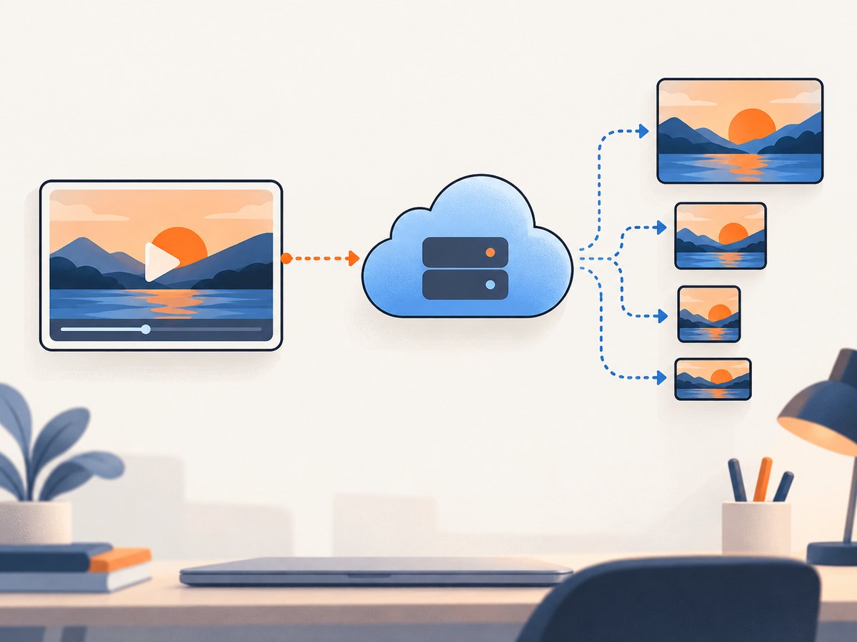 The video ID identifies the resource; the API response lists the thumbnail variants available for that video.