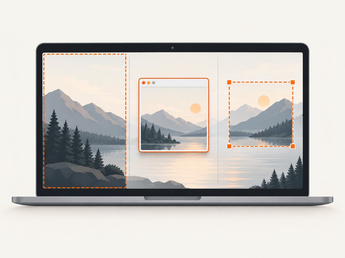 Choose full-screen, window, or area capture according to what the recipient needs to see.