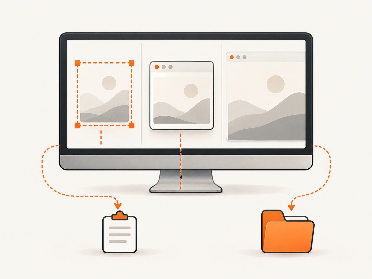 Choose a region, a window, or the whole screen based on what you need to share.