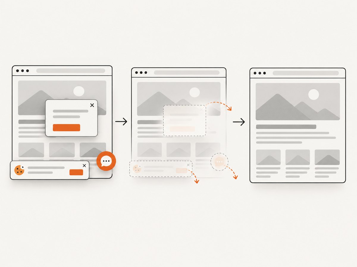 A webpage capture API can remove common overlays before rendering the page image.