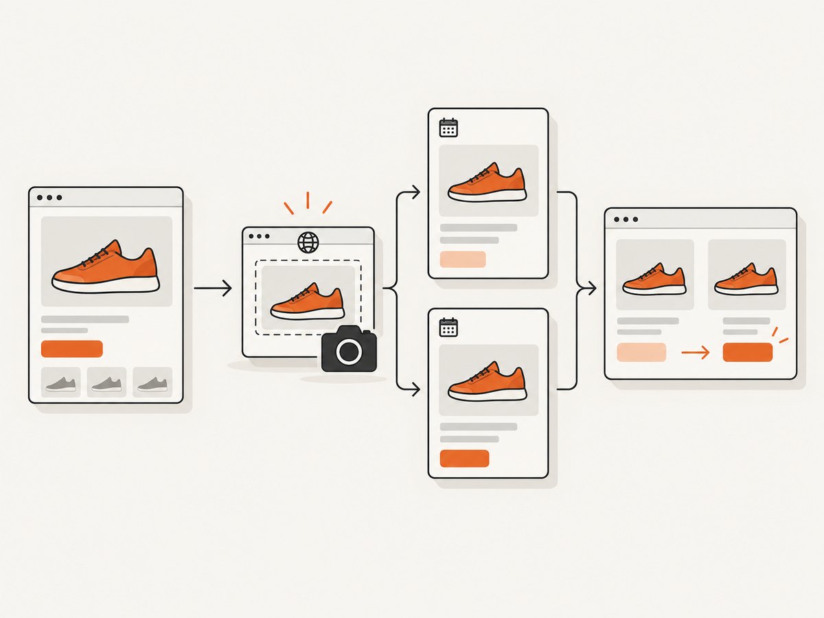 A scheduled capture creates a dated visual record that can be compared with the next observation.