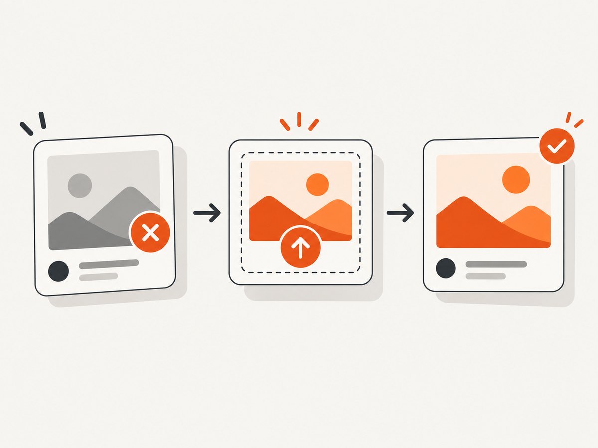 A published feed photo must be replaced through a new post.