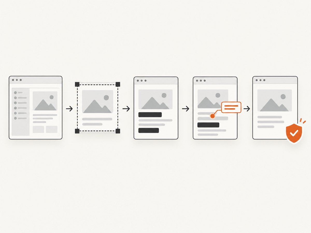 Edit a duplicate, redact private details, then inspect the exported copy before sharing.