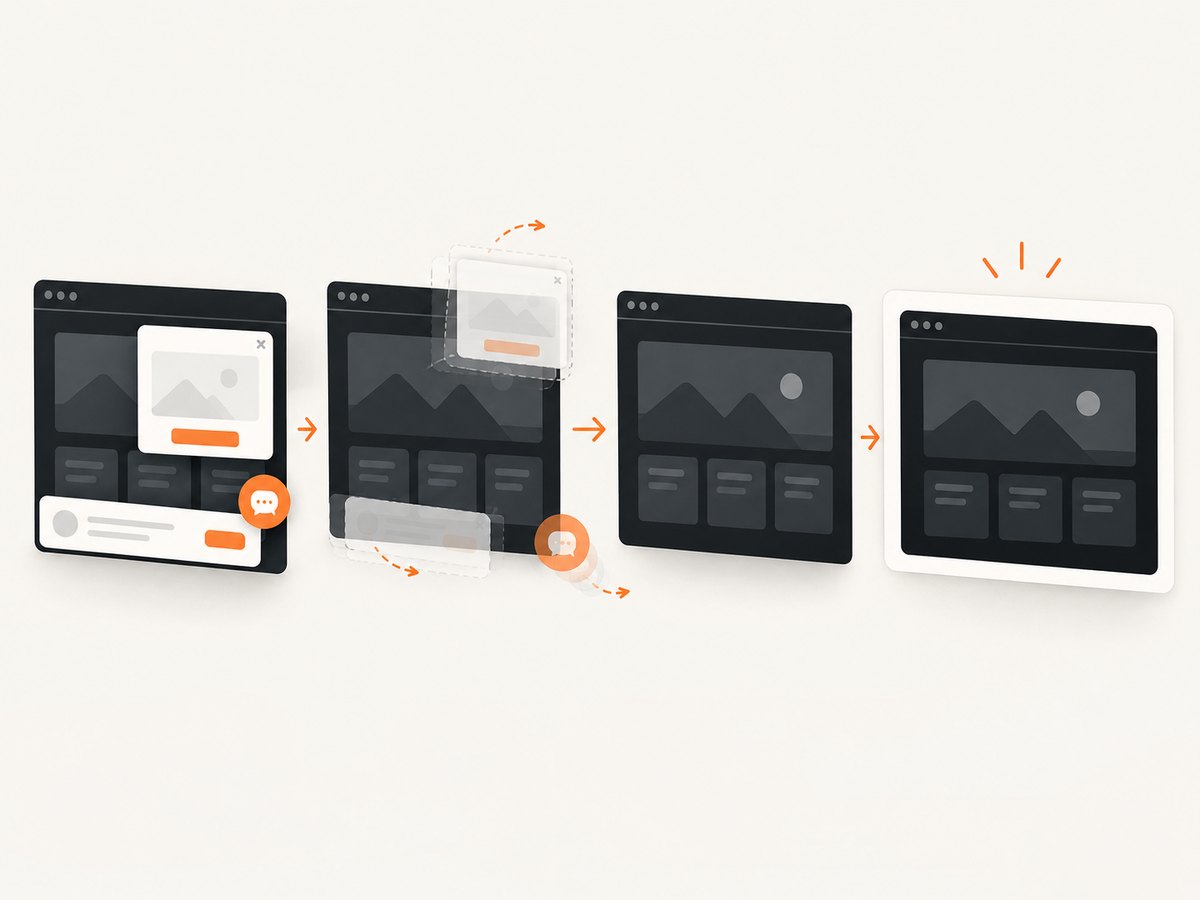 A clean capture removes overlays before recording the dark interface.