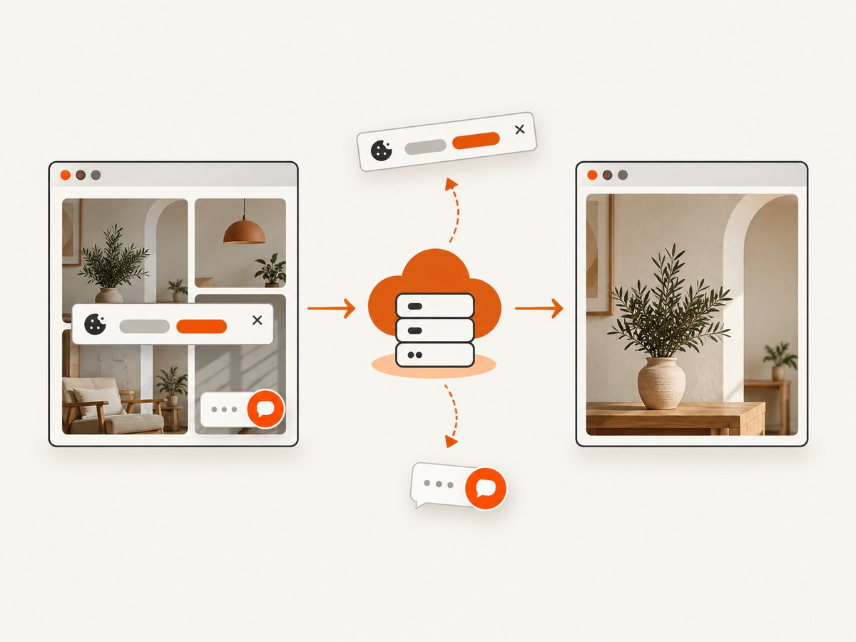 A capture workflow can remove common overlays before saving the page image.